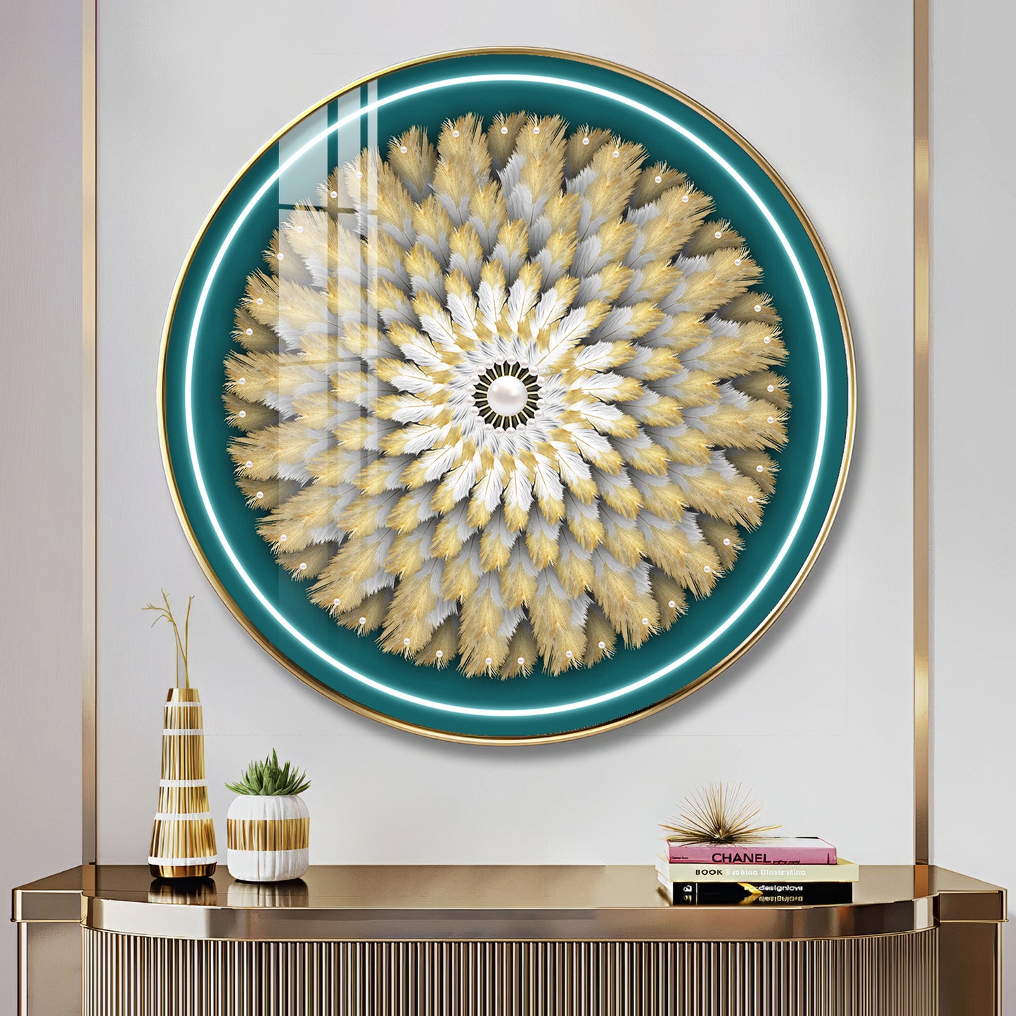 Majestic Whirl Premium Acrylic Round Wall Art