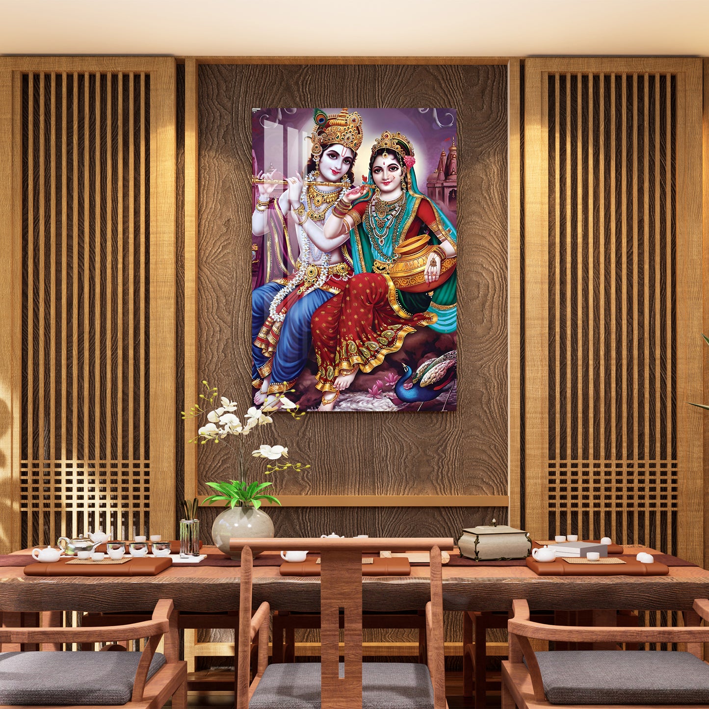 Radha Krishna Acrylic Wall Art