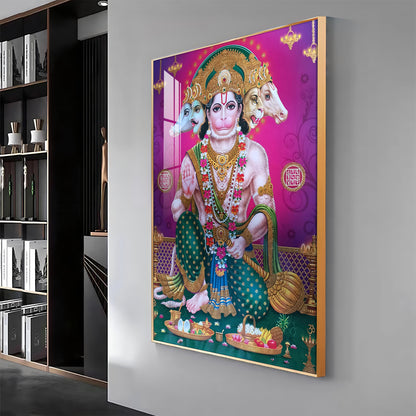 Hanuman's Glory Premium Vertical Acrylic Wall Art