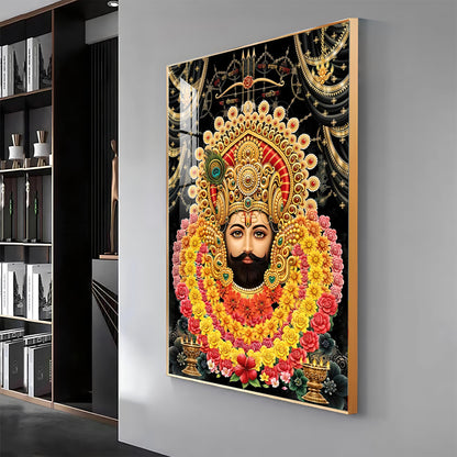 Majestic Shyam Baba Premium Acrylic Vertical Wall Art