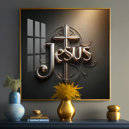 3D Jesus Artistry Premium Acrylic Square Wall Art