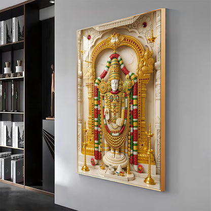 Divine Shree Venkateswara Premium Acrylic Vertical Wall Art