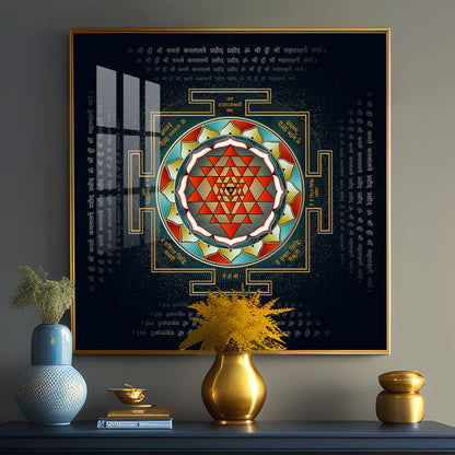 Shri Yantra Premium Acrylic Square Wall Art