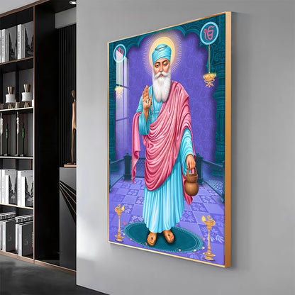 Shree Guru Nanak Dev Premium Acrylic Vertical Wall Art