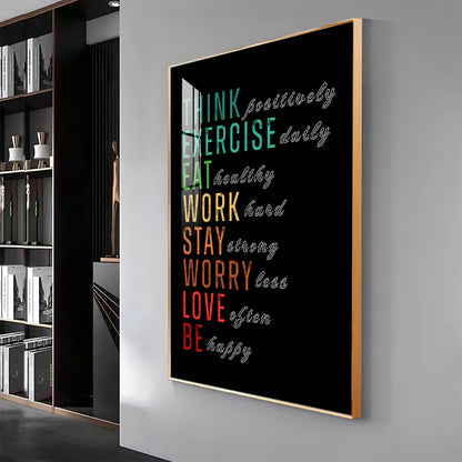 Motivational Quotes Premium Acrylic Vertical Wall Art