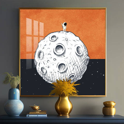 Conquering The Moon Premium Acrylic Square Wall Art