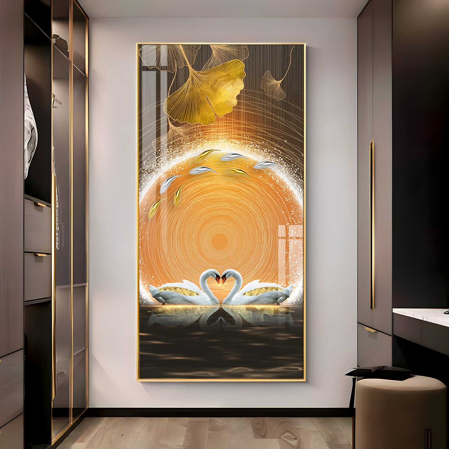 The Swan Portrait Premium Acrylic Vertical Wall Art