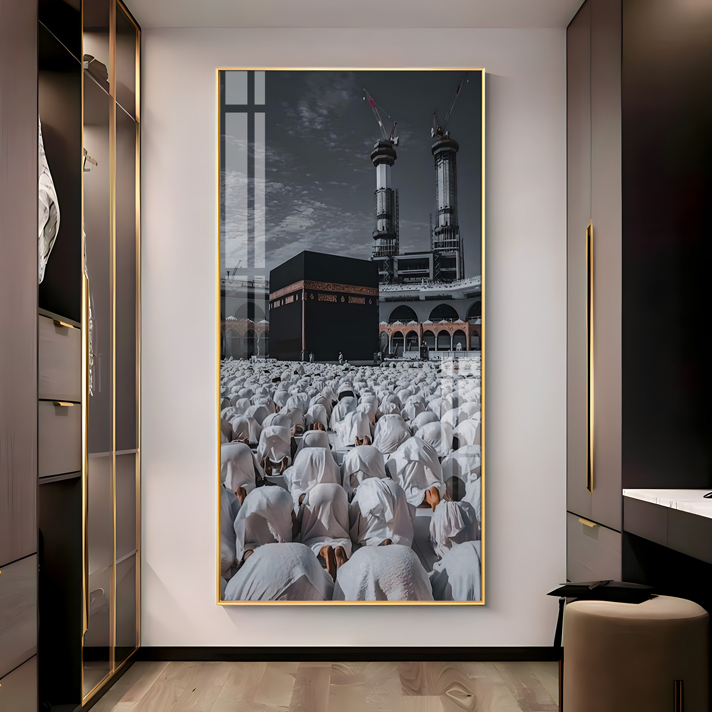 Muslim Pilgrimage Premium Acrylic Vertical Wall Art