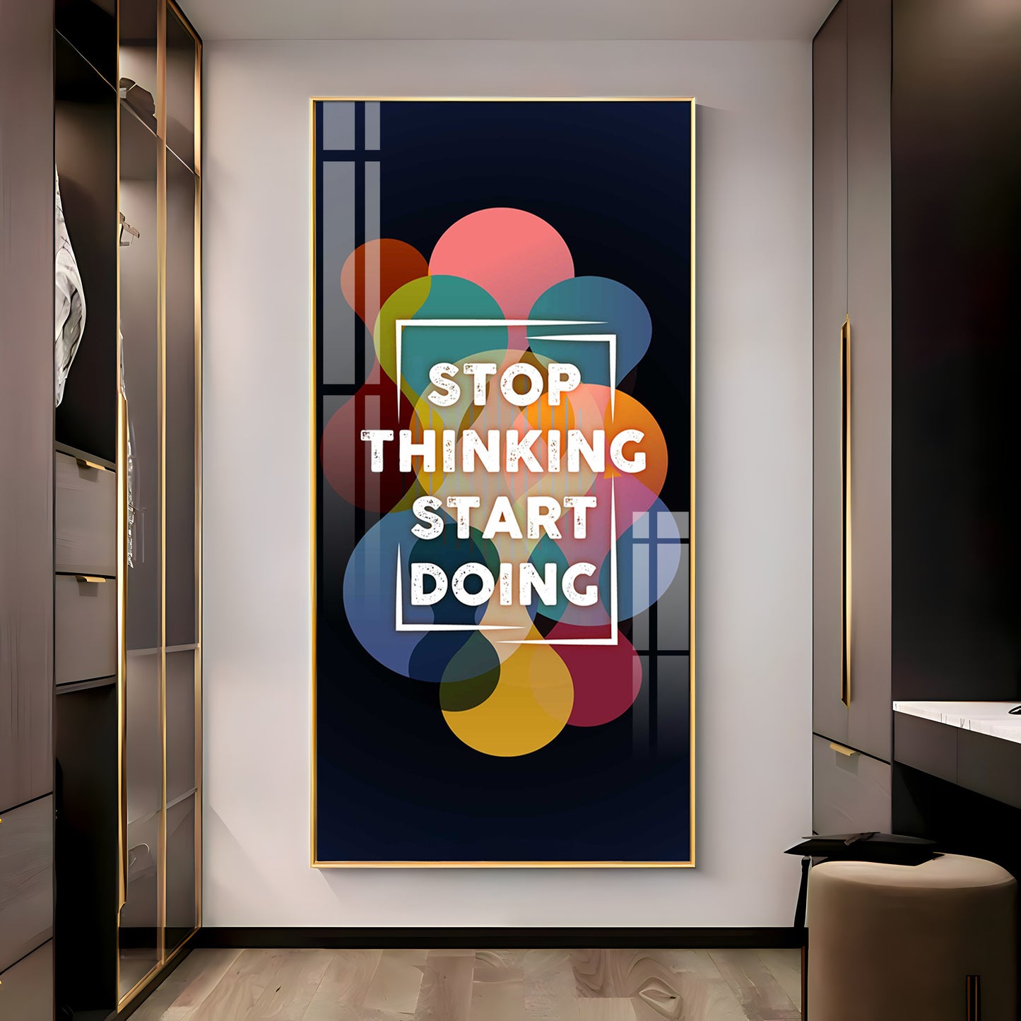 Stop Thinking Start Doing Premium Acrylic Vertical Wall Art