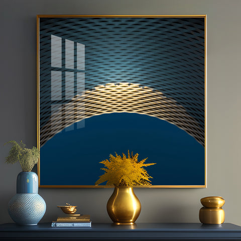 Between The Blues Premium Acrylic Square Wall Art