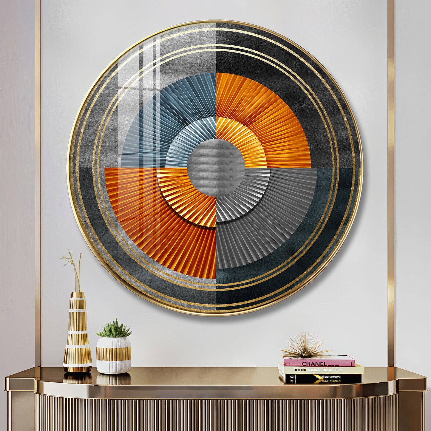 Grandeur Circle Premium Acrylic Round Wall Art