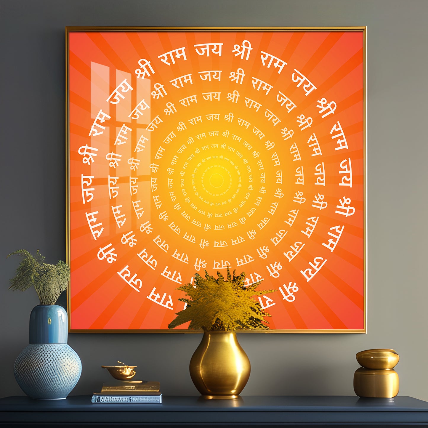 Jai Shri Ram Premium Acrylic Square Wall Art