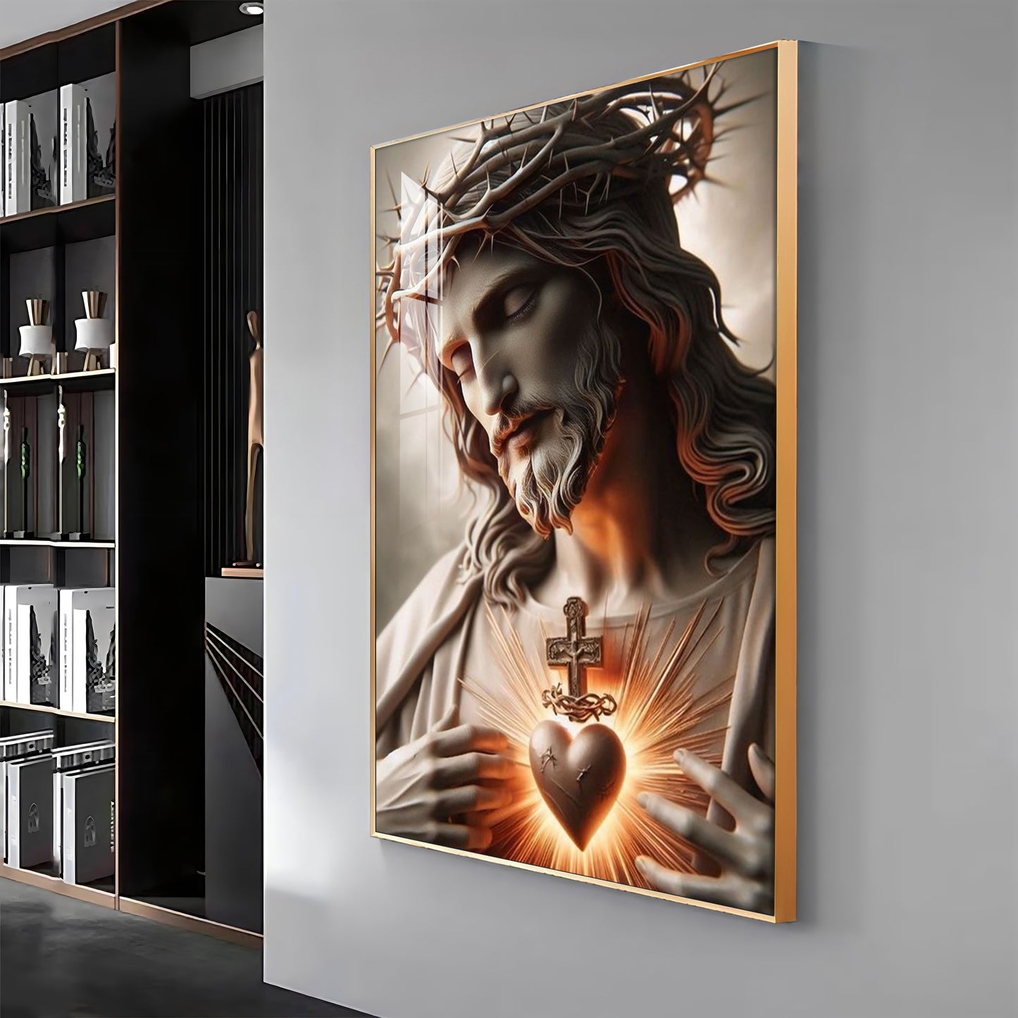 Divine Jesus Heart Premium Acrylic Wall Art