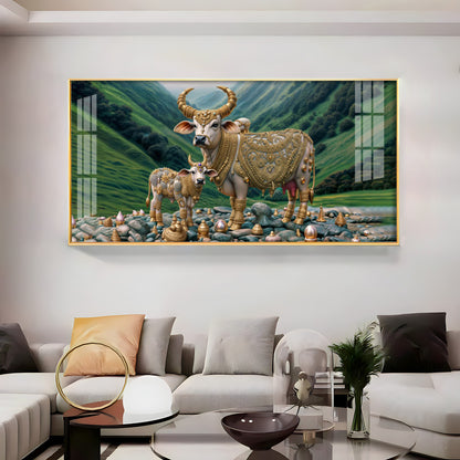 Mythological Cow Premium Acrylic Horizontal Wall Art