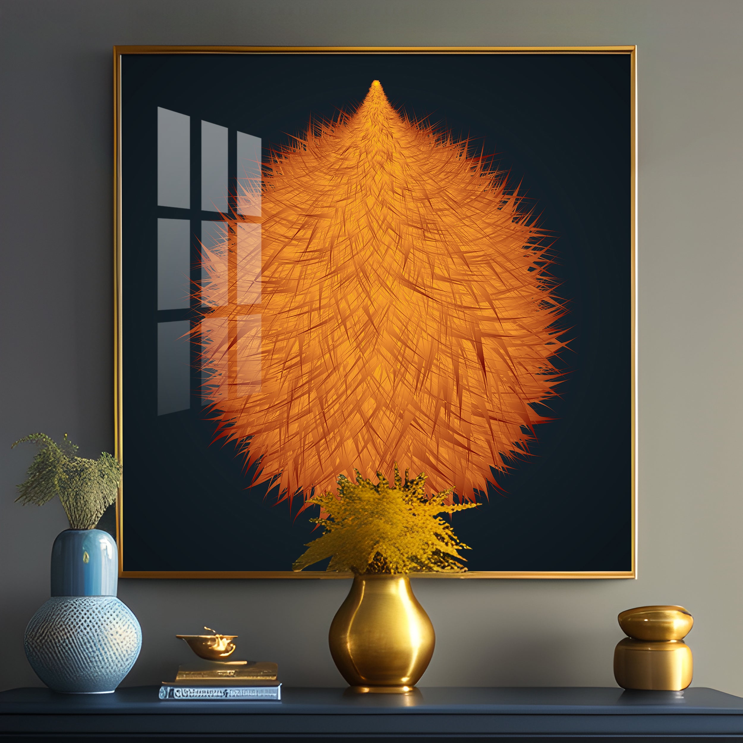 Colorful Fluffy Drops Premium Acrylic Square Wall Art