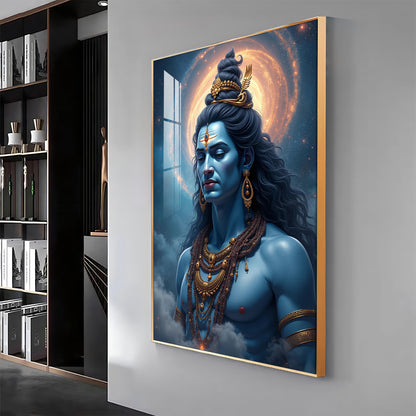 Sacred Vision Of Lord Shiva Premium Acrylic Wall Art