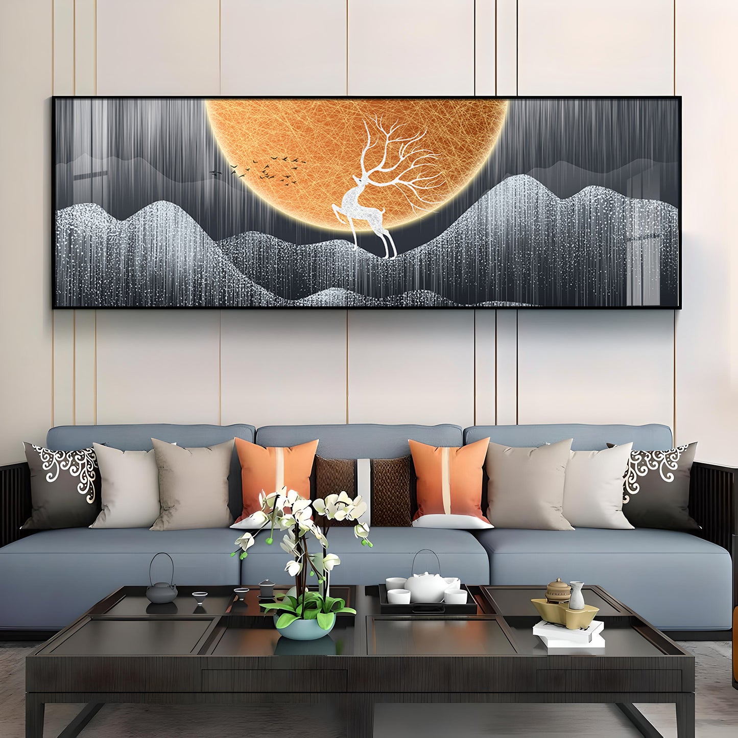 Deer in the Wild Premium Acrylic Horizontal Wall Art