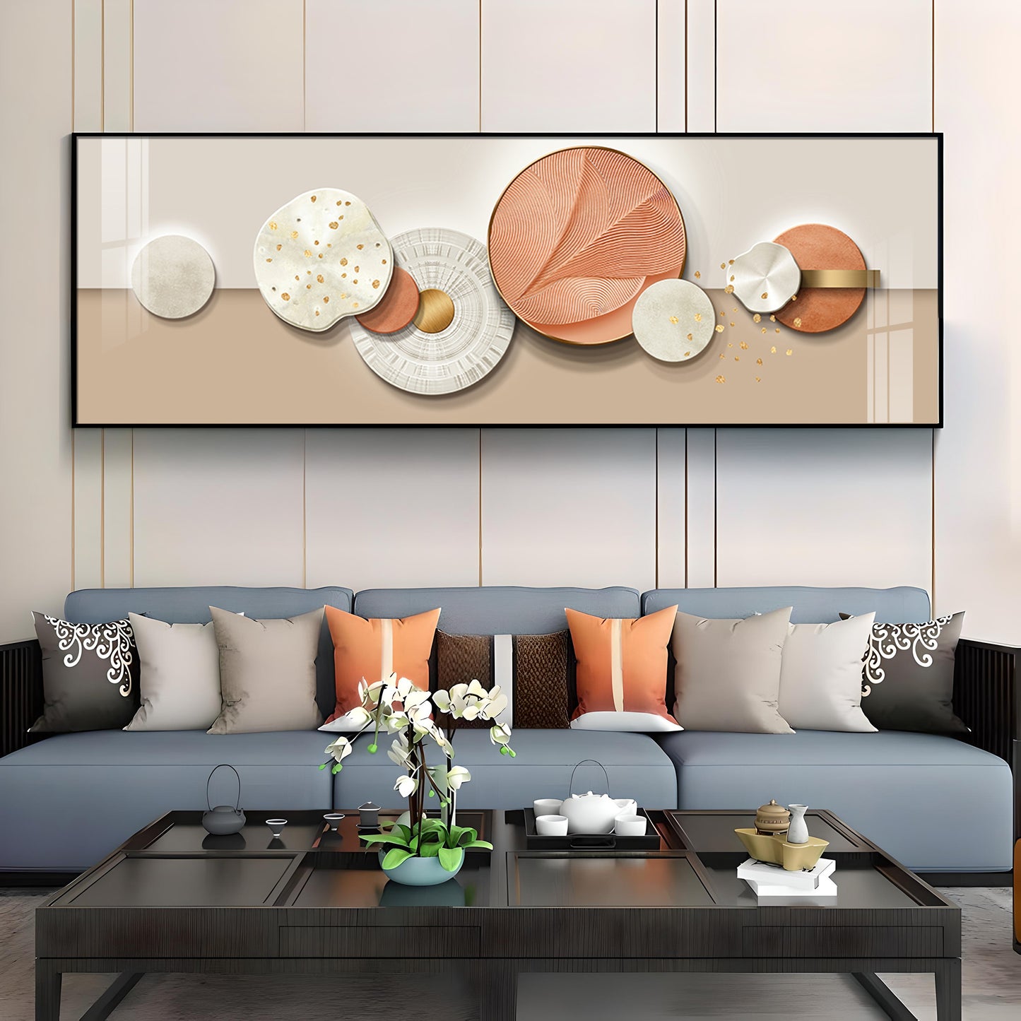 Colorful Curves Premium Acrylic Horizontal Wall Art