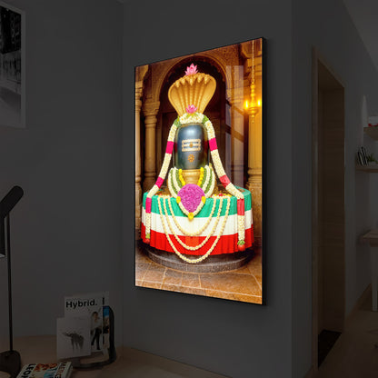 Om Namaha Shivaya Modern Luxury Backlight Vertical Wall Art