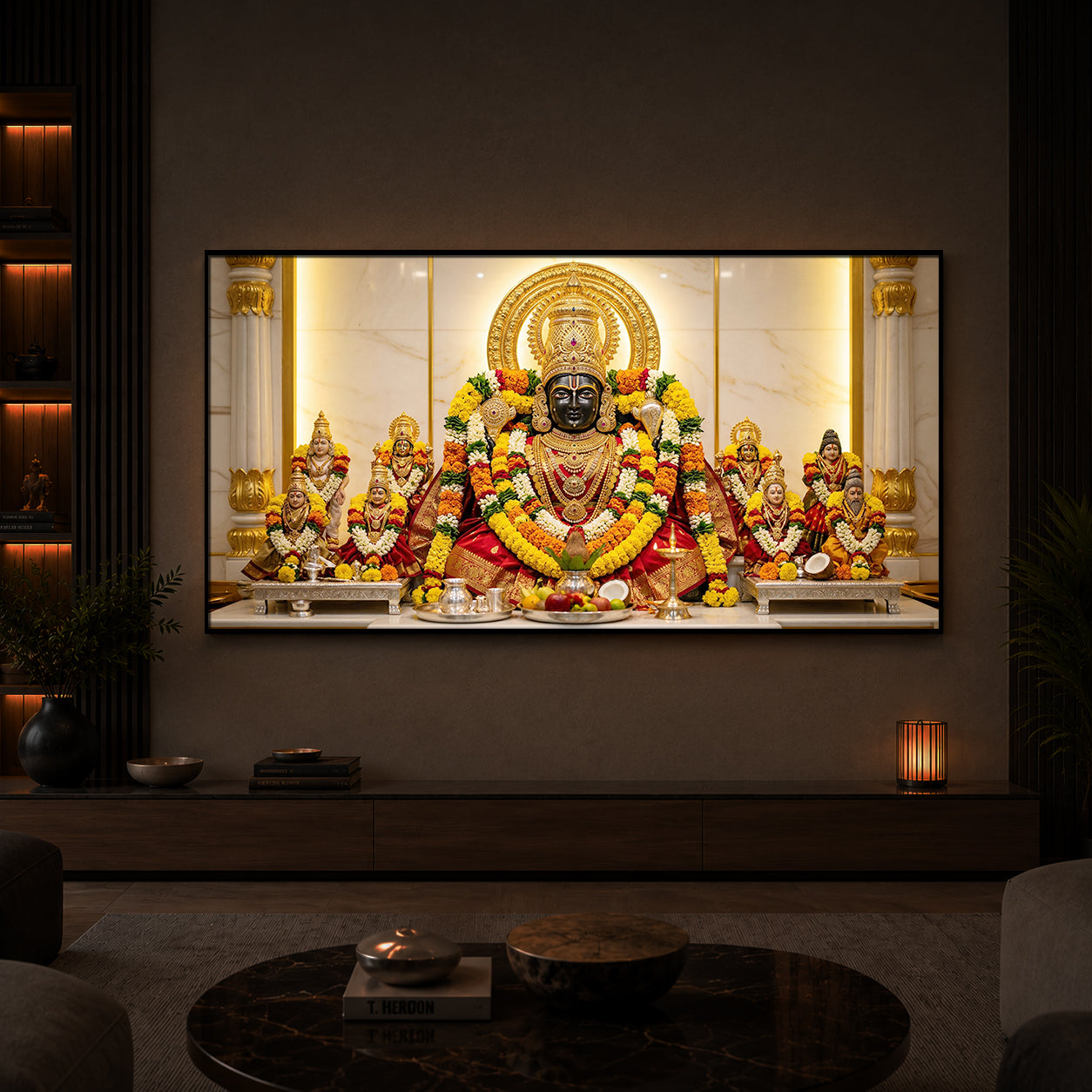 Badrinarayan Modern Luxury Backlight Horizontal Wall Art