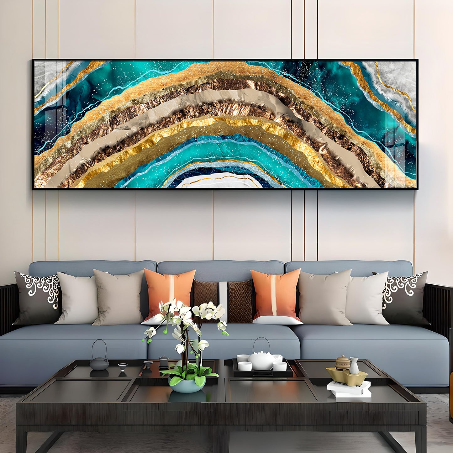 Multi Colored Abstract Premium Acrylic Horizontal Wall Art