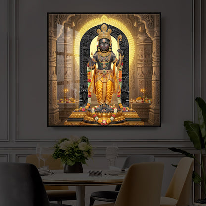 Shree Ram Modern Luxury Backlight Square Wall Art