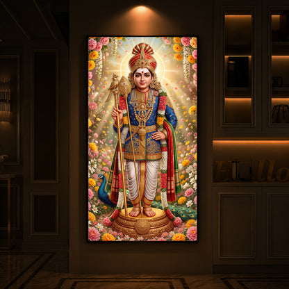 Murugan Ji Modern Luxury Backlight Vertical Wall Art