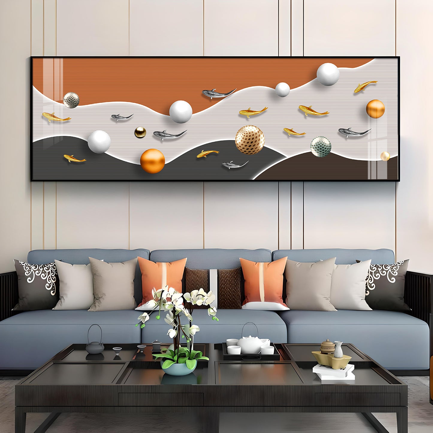 Festive Egg Fusion Premium Acrylic Horizontal Wall Art