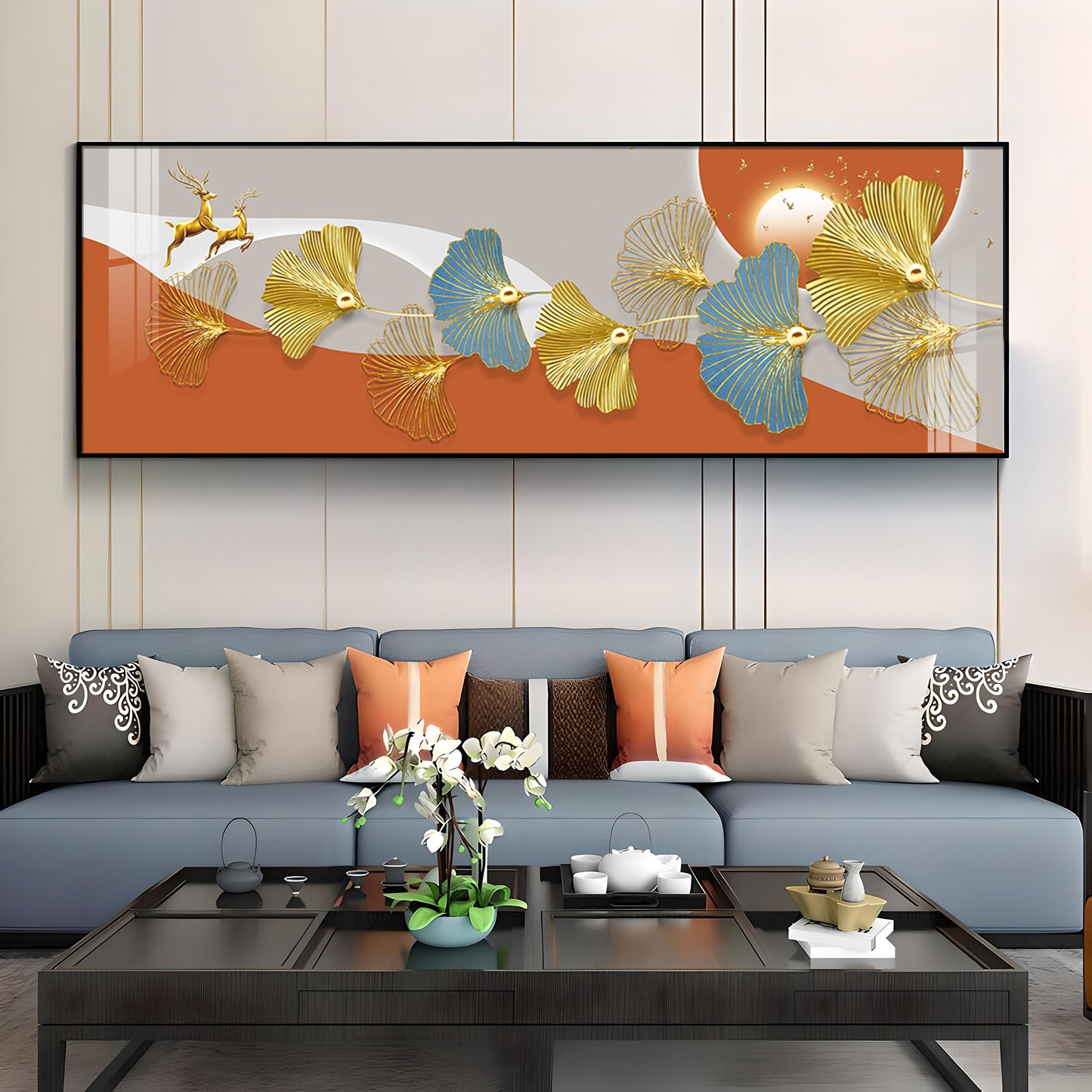 Leaf Fusion Premium Acrylic Horizontal Wall Art