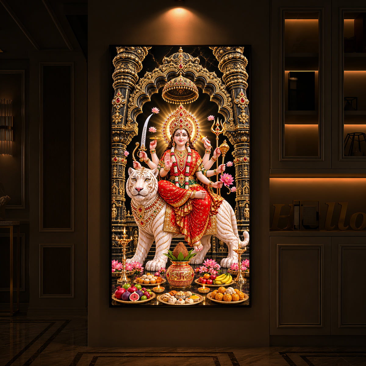Amba Modern Luxury Backlight Vertical Wall Art