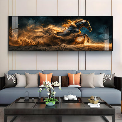 Running Horse Premium Acrylic Horizontal Wall Art
