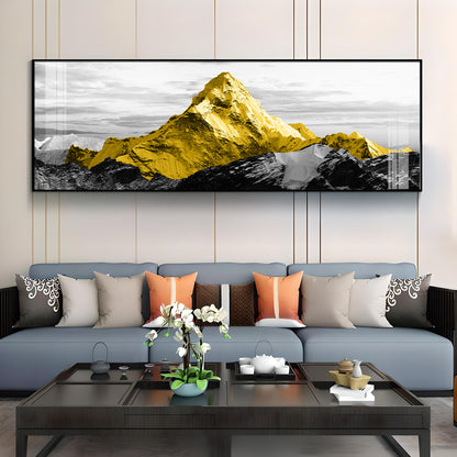 Elegant Yellow Mountains Premium Acrylic Horizontal Wall Art