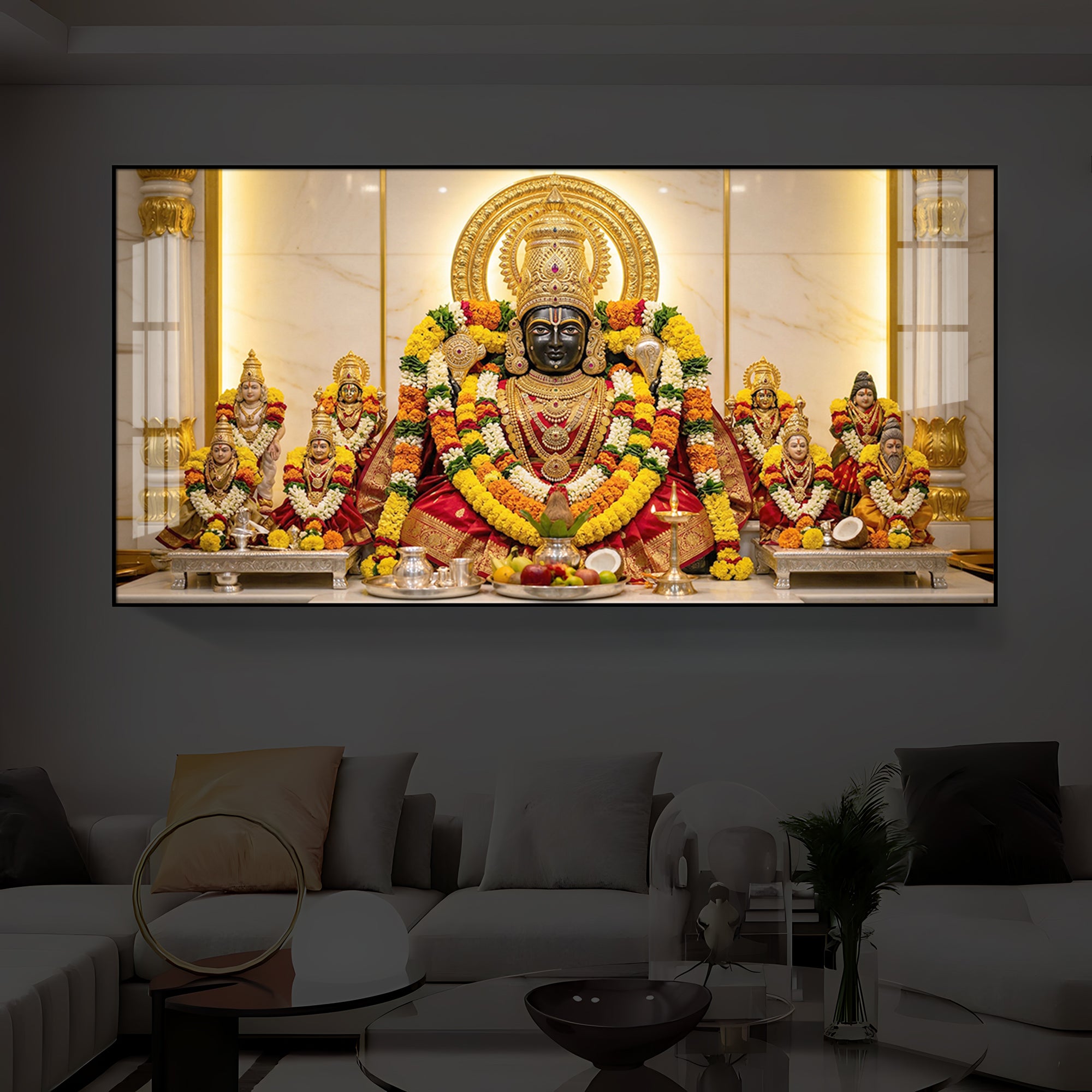 Badrinarayan Modern Luxury Backlight Horizontal Wall Art