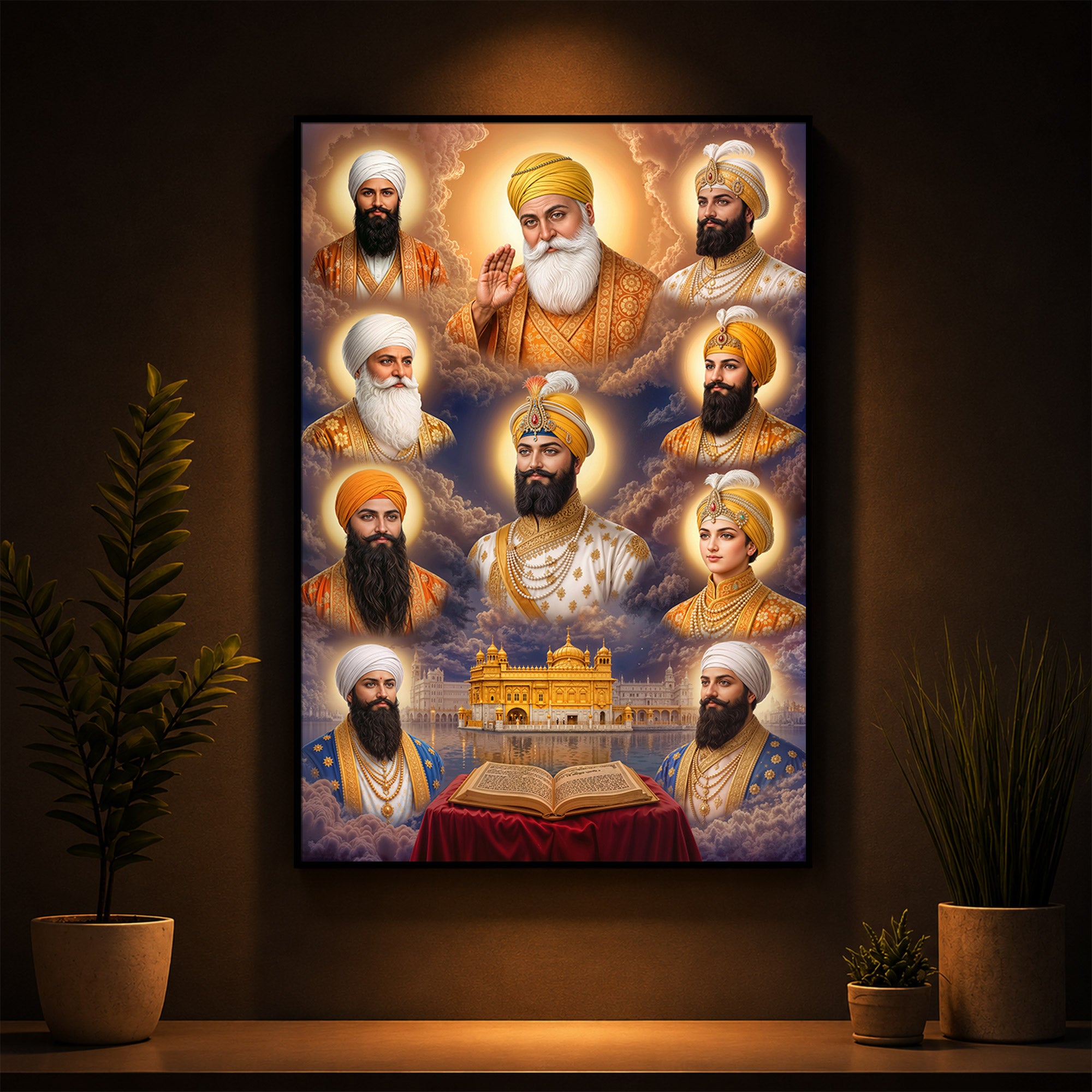 Guru's Essence Modern Luxury Backlight Vertical Wall Art