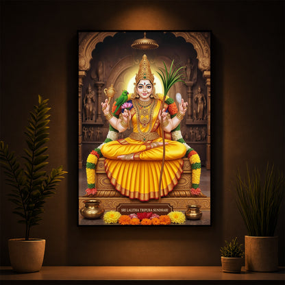 Sri Vidhya Sadhana Modern Luxury Backlight Vertical Wall Art
