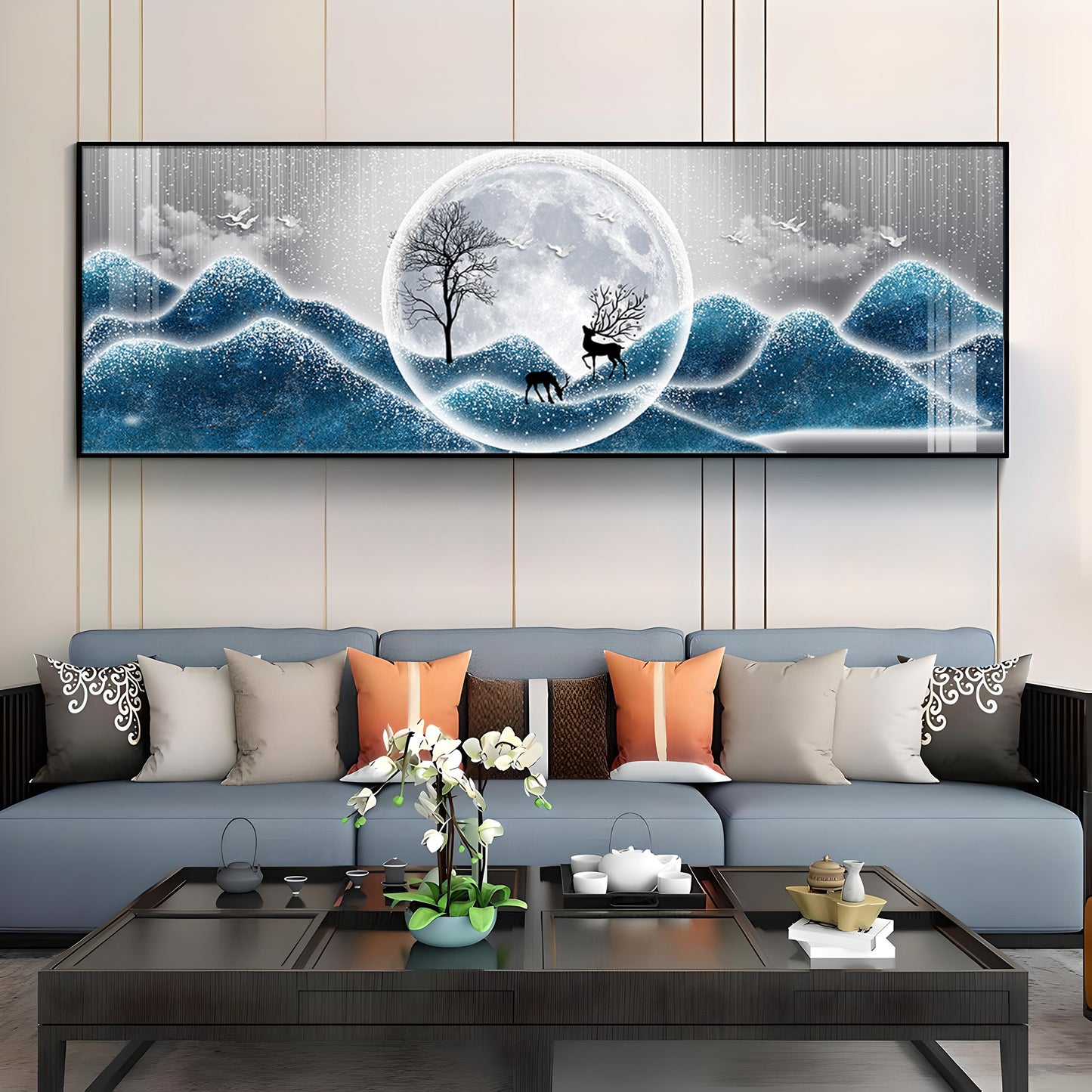 Frosty Night Whispers Premium Acrylic Horizontal Wall Art