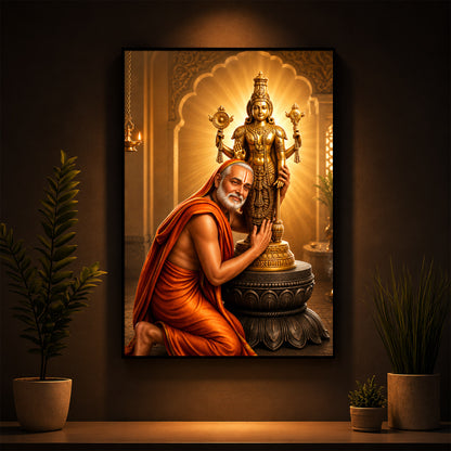 Guru Rayaru Modern Luxury Backlight Vertical Wall Art