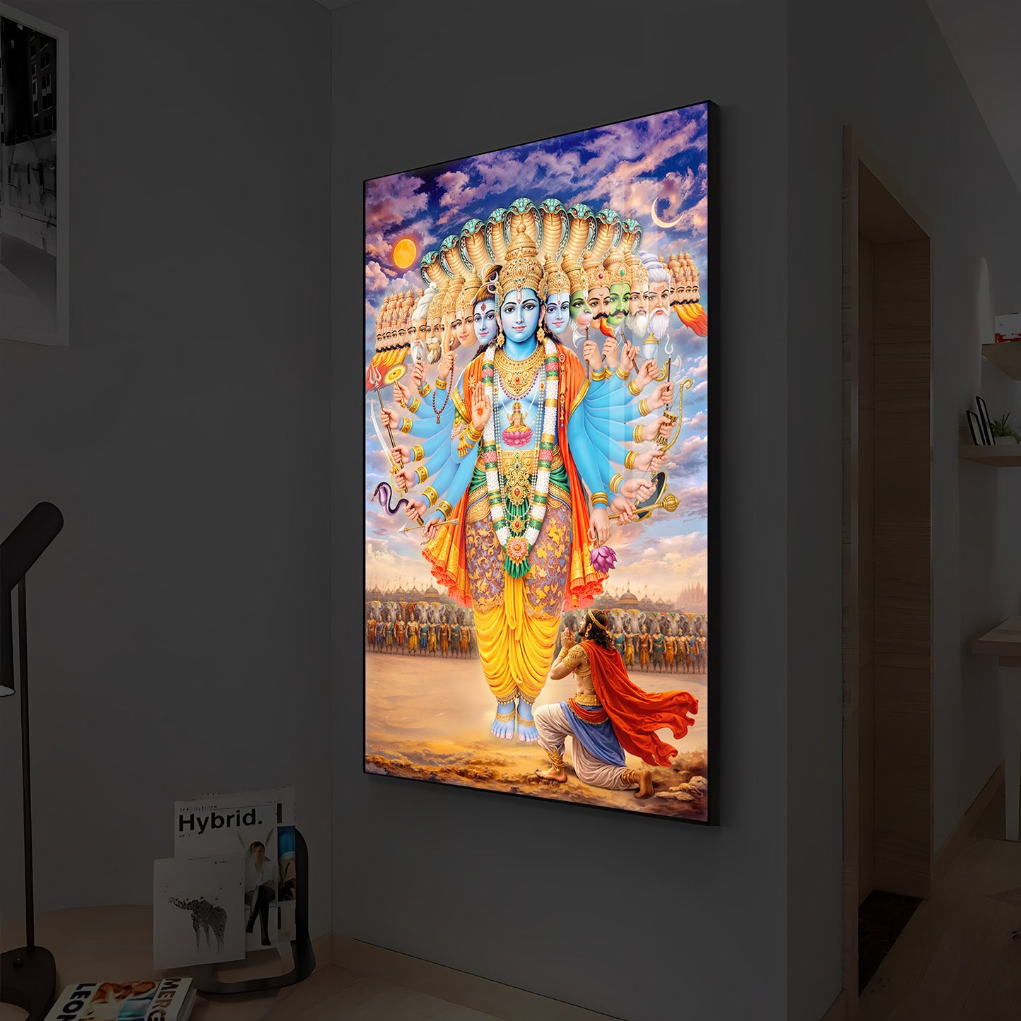 Lord Vishwaroop Modern Luxury Backlight Vertical Wall Art