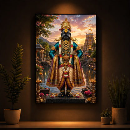 Lord Vitthal Modern Luxury Backlight Vertical Wall Art
