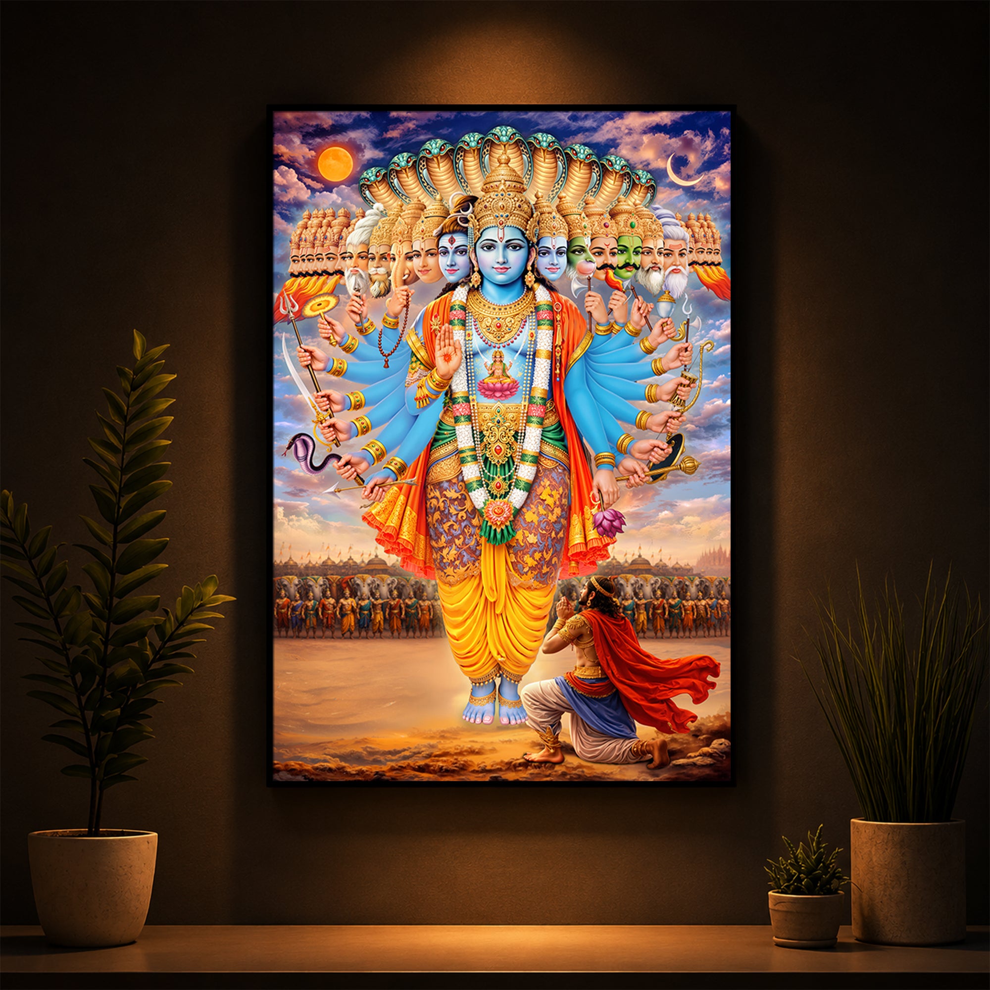 Lord Vishwaroop Modern Luxury Backlight Vertical Wall Art