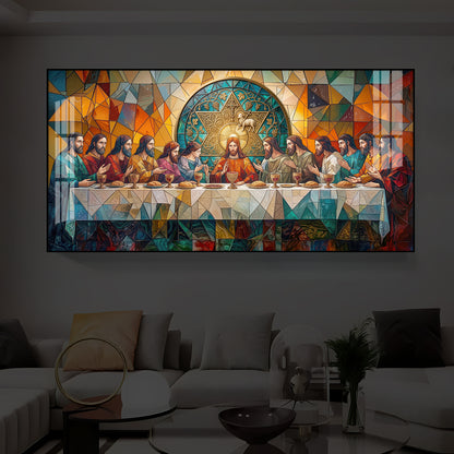 The last Supper Modern Luxury Backlight Horizontal Wall Art