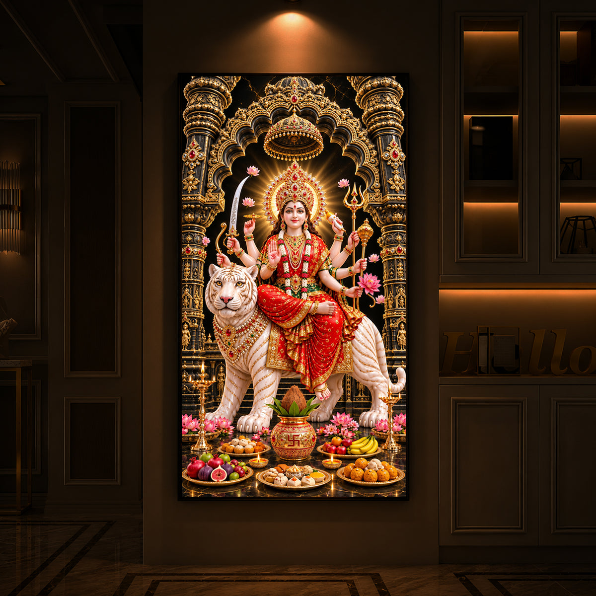 Amba Modern Luxury Backlight Vertical Wall Art