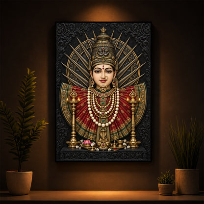 Renuka Devi Modern Luxury Backlight Vertical Wall Art