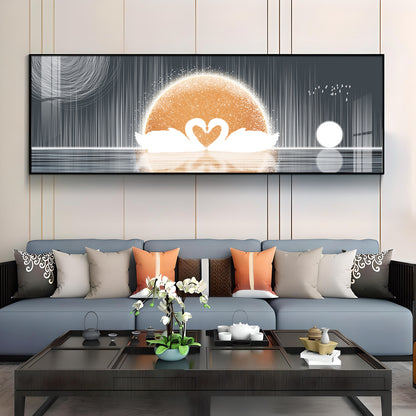 Serene Swanscape Premium Acrylic Horizontal Wall Art