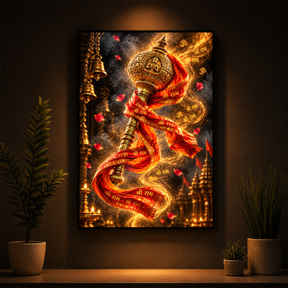 Golden Gada Modern Luxury Backlight Vertical Wall Art