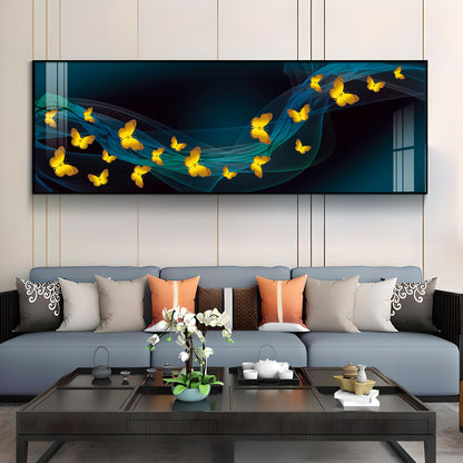 Golden Wing Dance Premium Acrylic Horizontal Wall Art