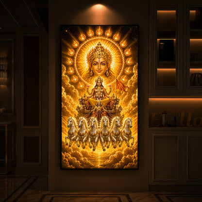 Lord Surya Modern Luxury Backlight Vertical Wall Art