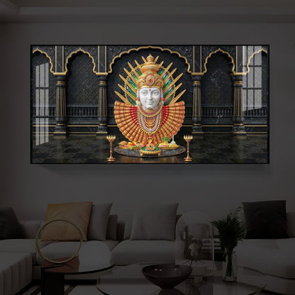 Goddess Renuka Modern Luxury Backlight Horizontal Wall Art