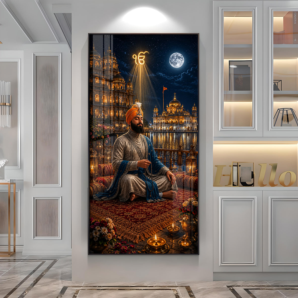 Harmandir Sahib Ji Premium Acrylic Vertical Wall Art