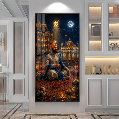Harmandir Sahib Ji Premium Acrylic Vertical Wall Art